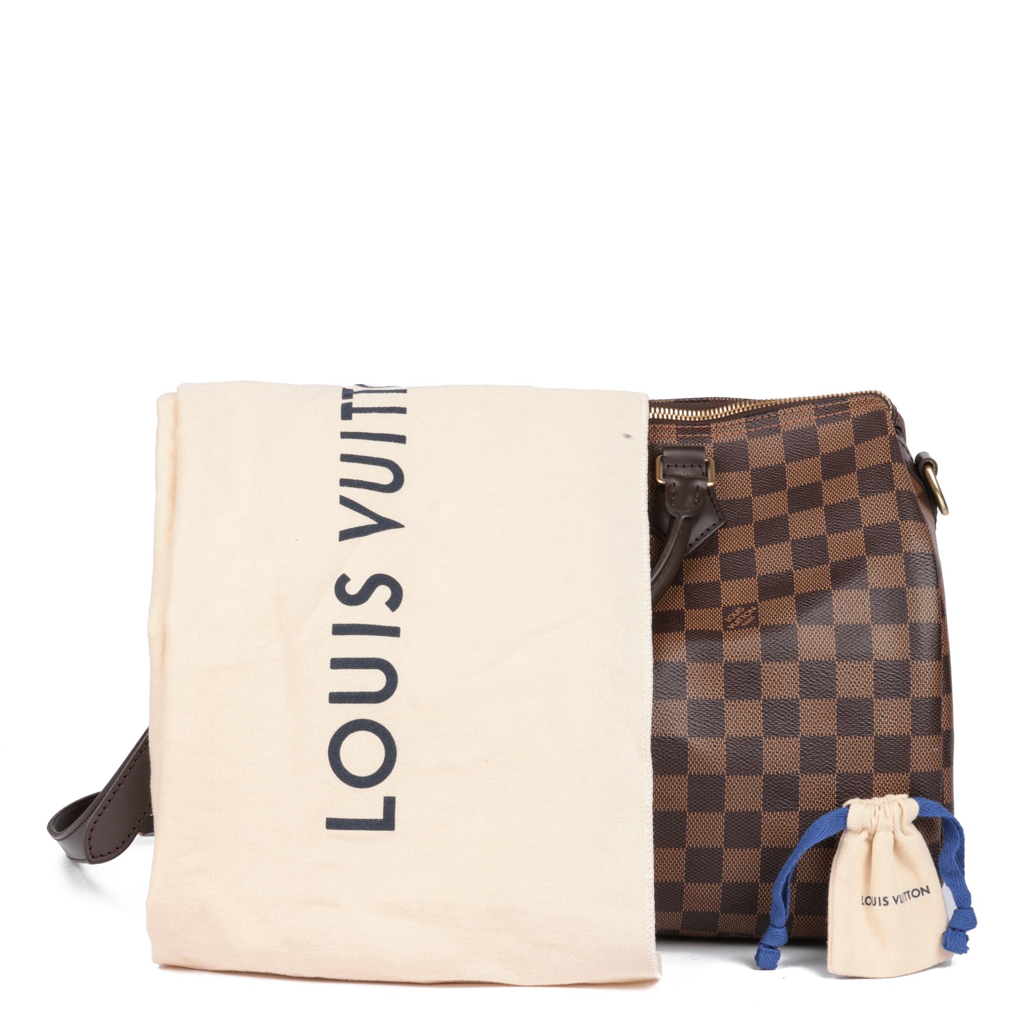 LOUIS VUITTON Damier Ebene Speedy 35 Bandoulière 8