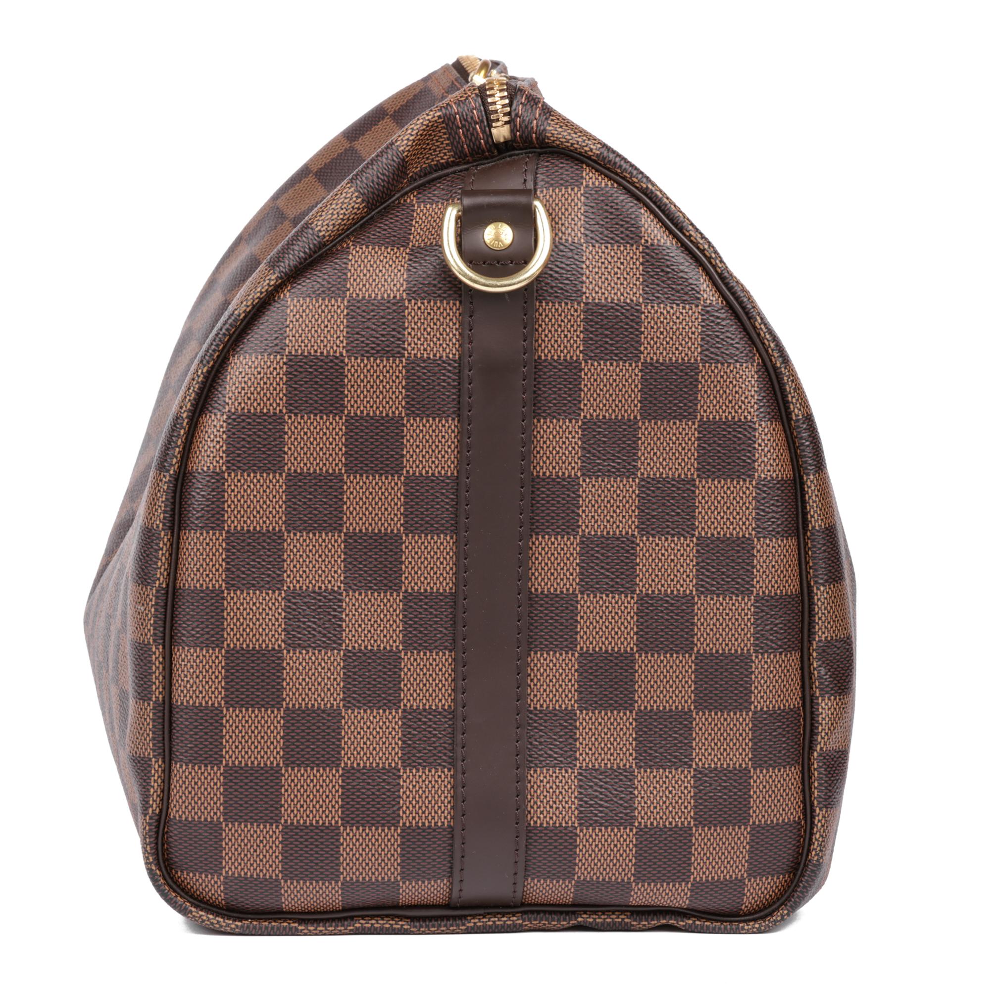 Women's LOUIS VUITTON Damier Ebene Speedy 35 Bandoulière