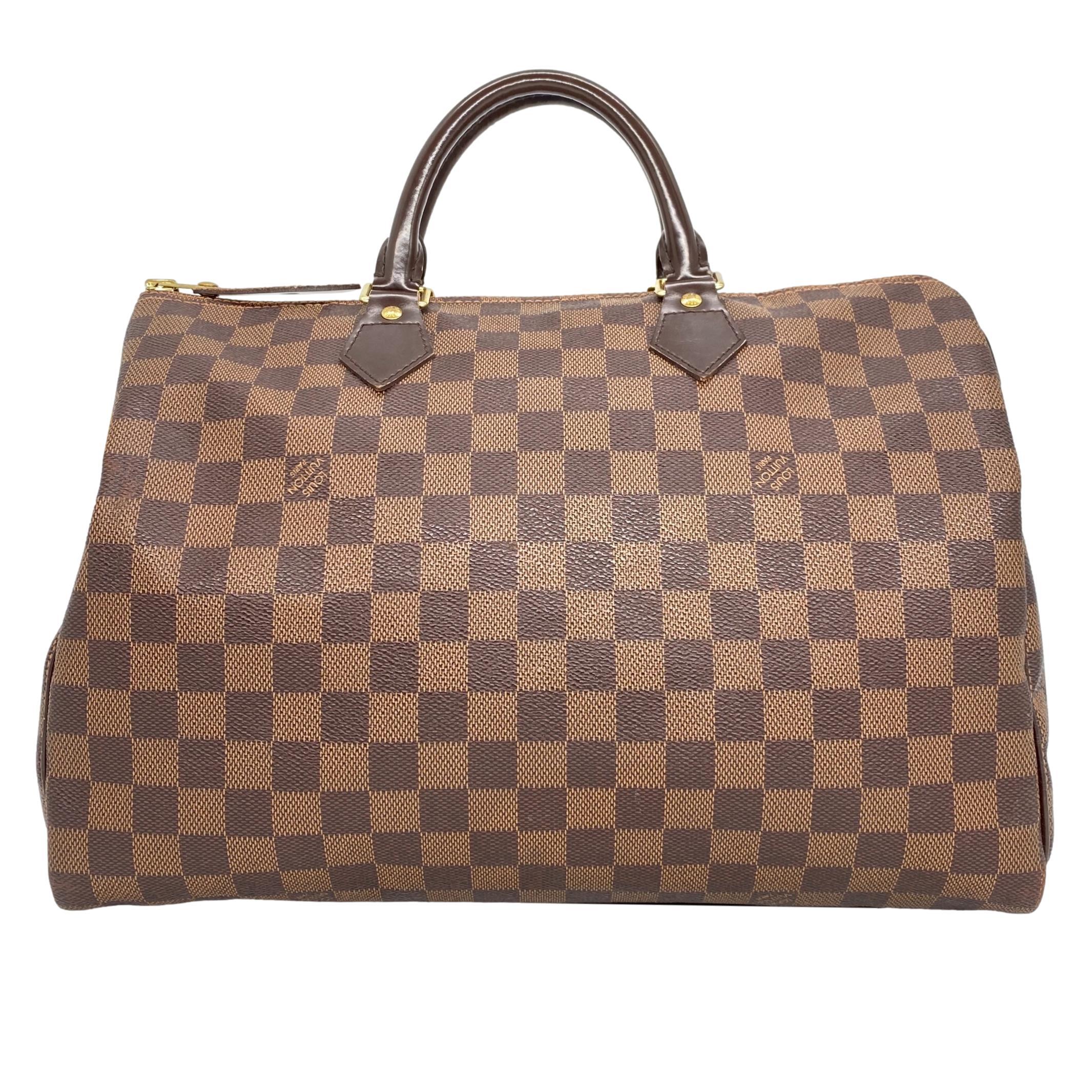Women's or Men's Louis Vuitton Damier Ebene Speedy 35 Top Handle Bag, France 2011.