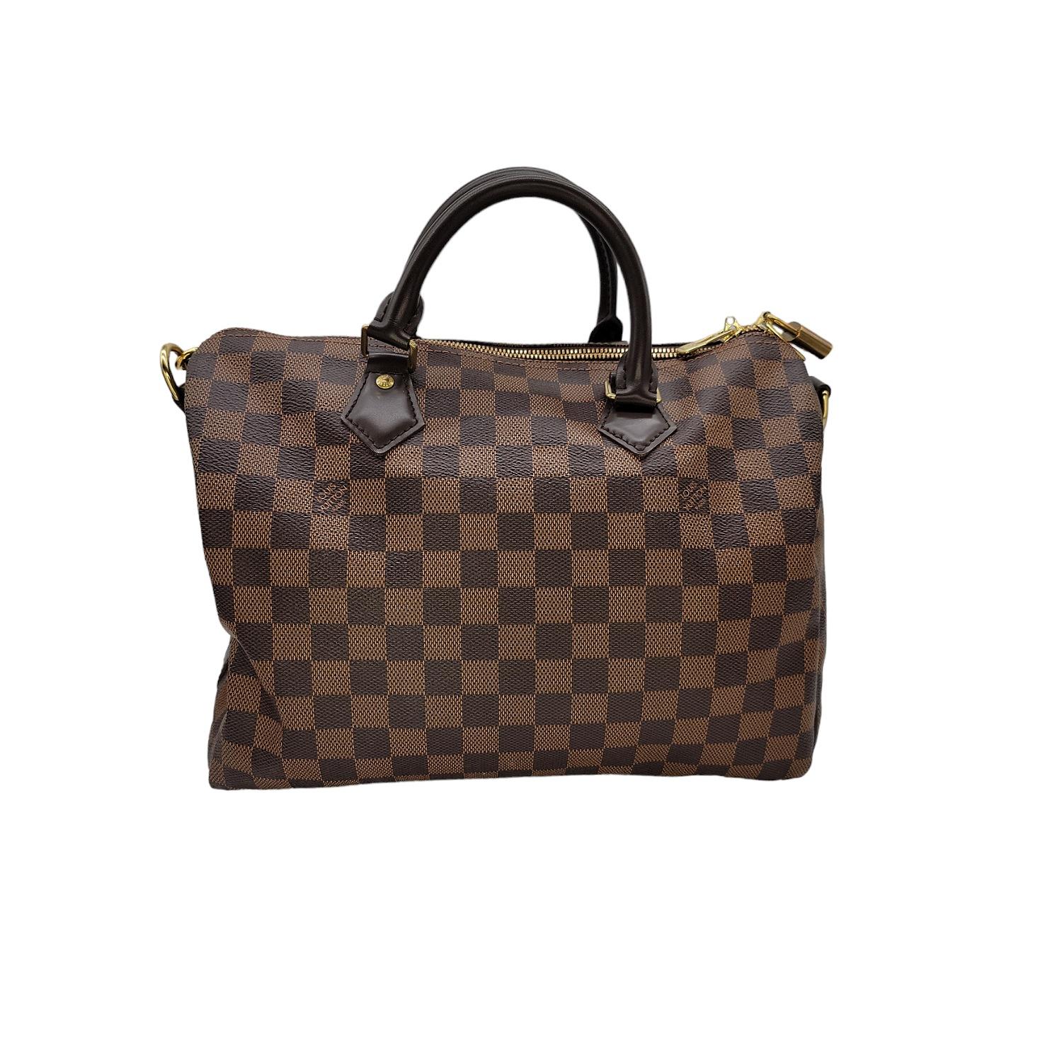 Louis Vuitton Damier Ebene Speedy Bandouliere 30 Bag In Good Condition For Sale In Scottsdale, AZ