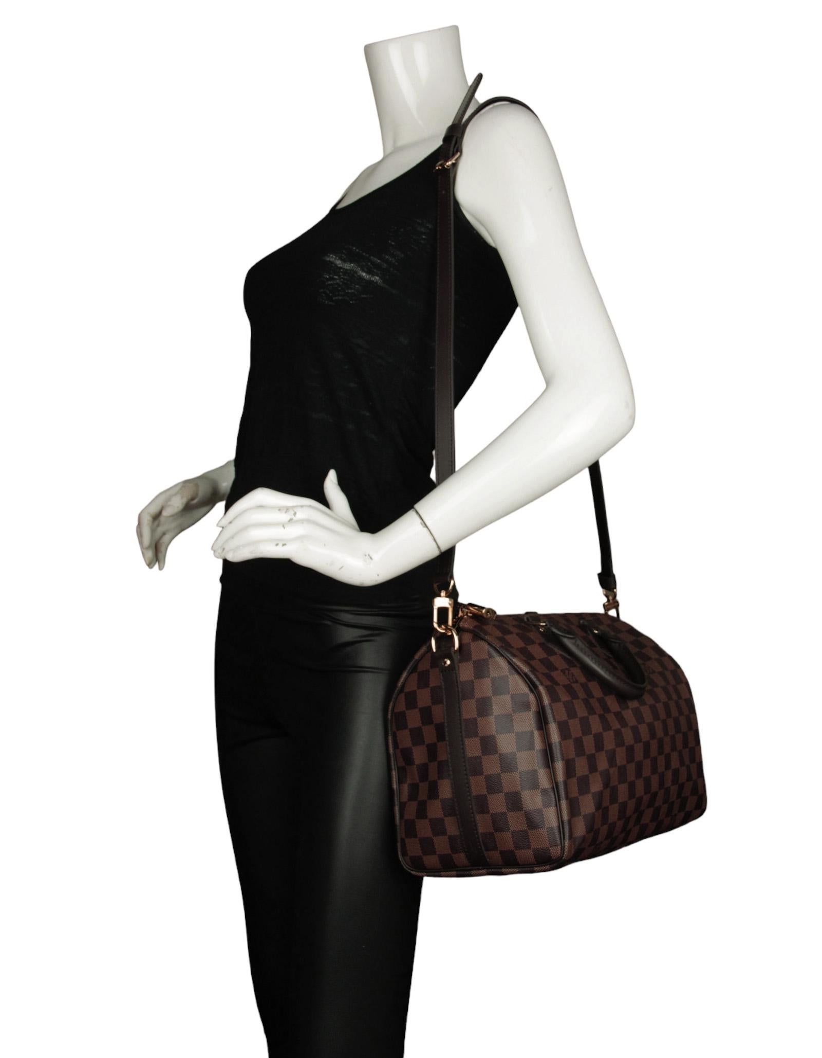Black Louis Vuitton Damier Ebene Speedy Bandouliere 30 Bag For Sale