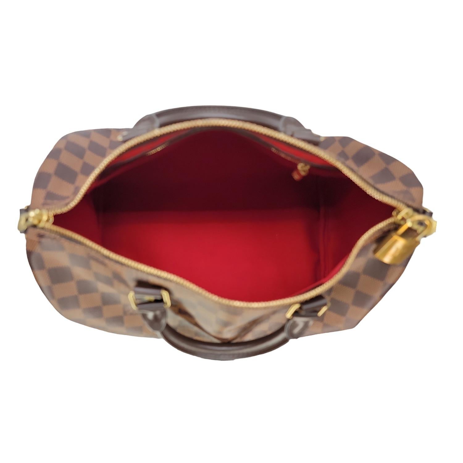 Louis Vuitton Damier Ebene Speedy Bandouliere 30 Bag For Sale 2