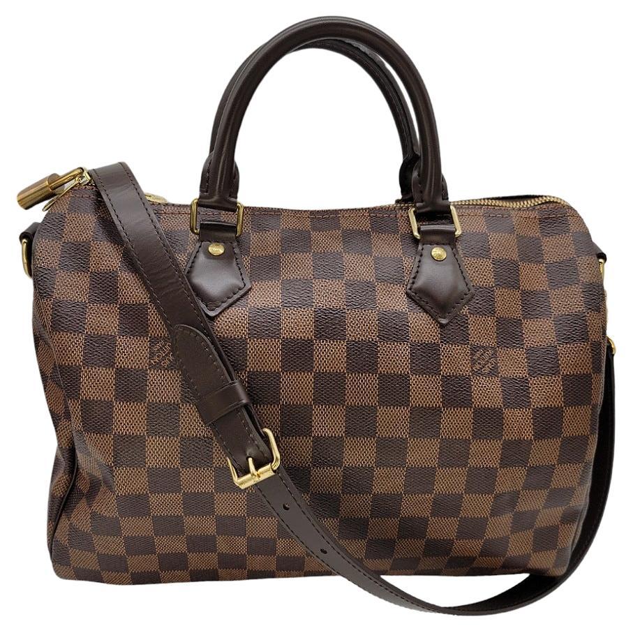 Louis Vuitton Damier Ebene Speedy Bandouliere 30 Bag For Sale