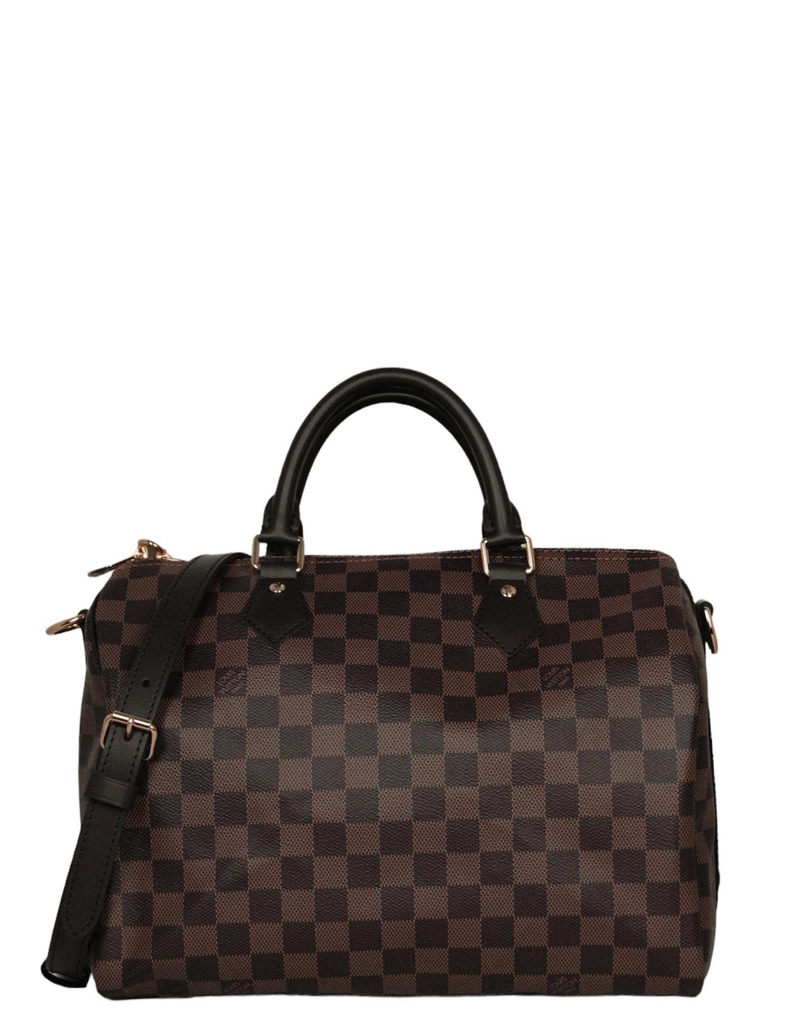 Louis Vuitton Damier Ebene Speedy Bandouliere 30 Bag