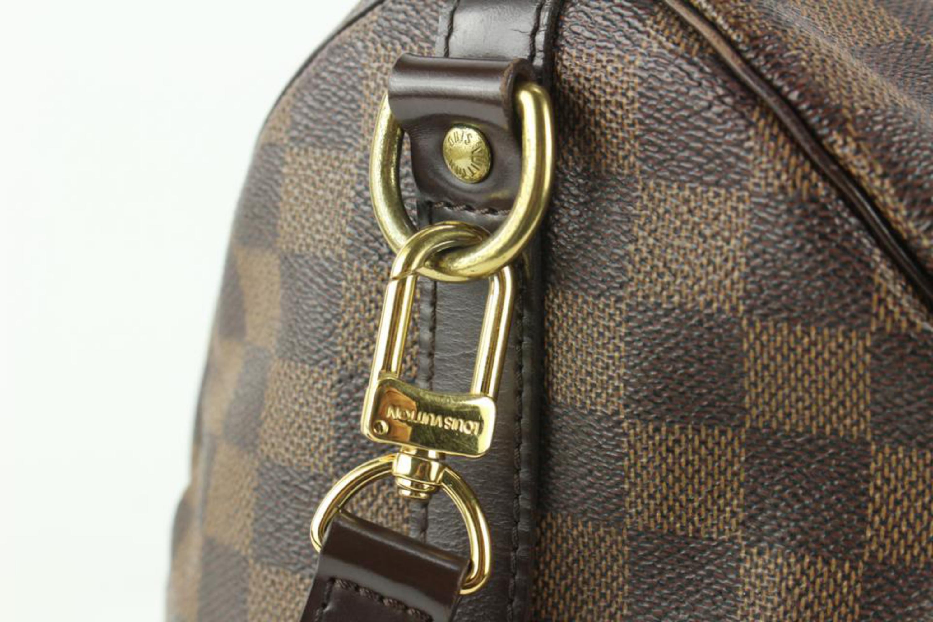 Louis Vuitton - Bandoulière Speedy en damier ébène 35 avec sangle 112lv21 Bon état à Dix hills, NY