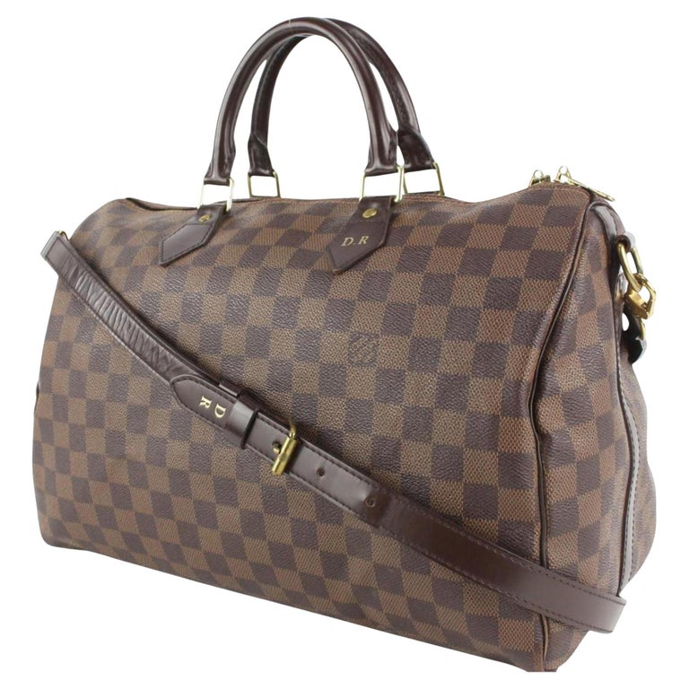 Louis Vuitton Damier Ebene Speedy Bandouliere 35 with Strap 112lv21 For  Sale at 1stDibs