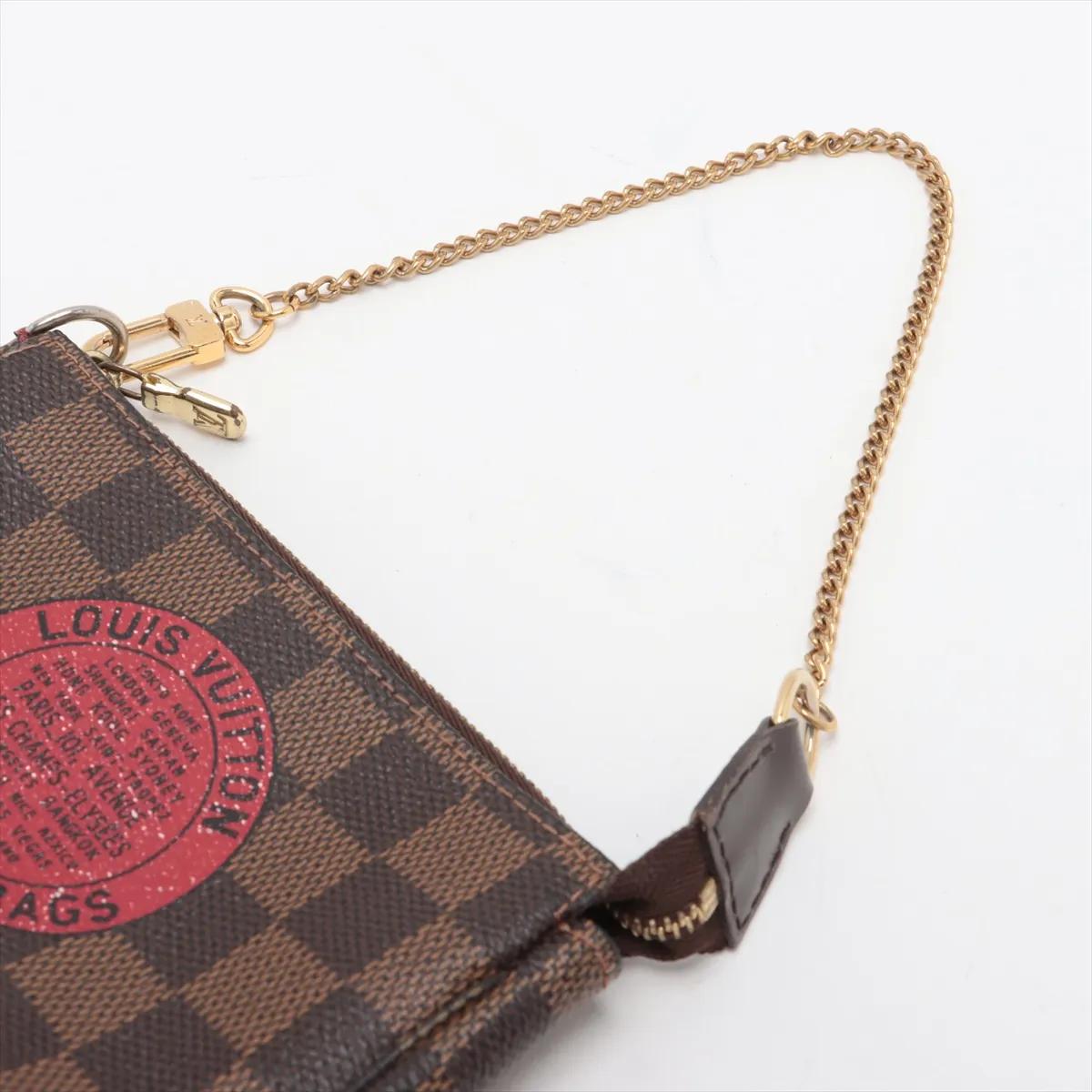 Louis Vuitton Damier Ebene T & B Mini Pochette Accessoires en vente 1