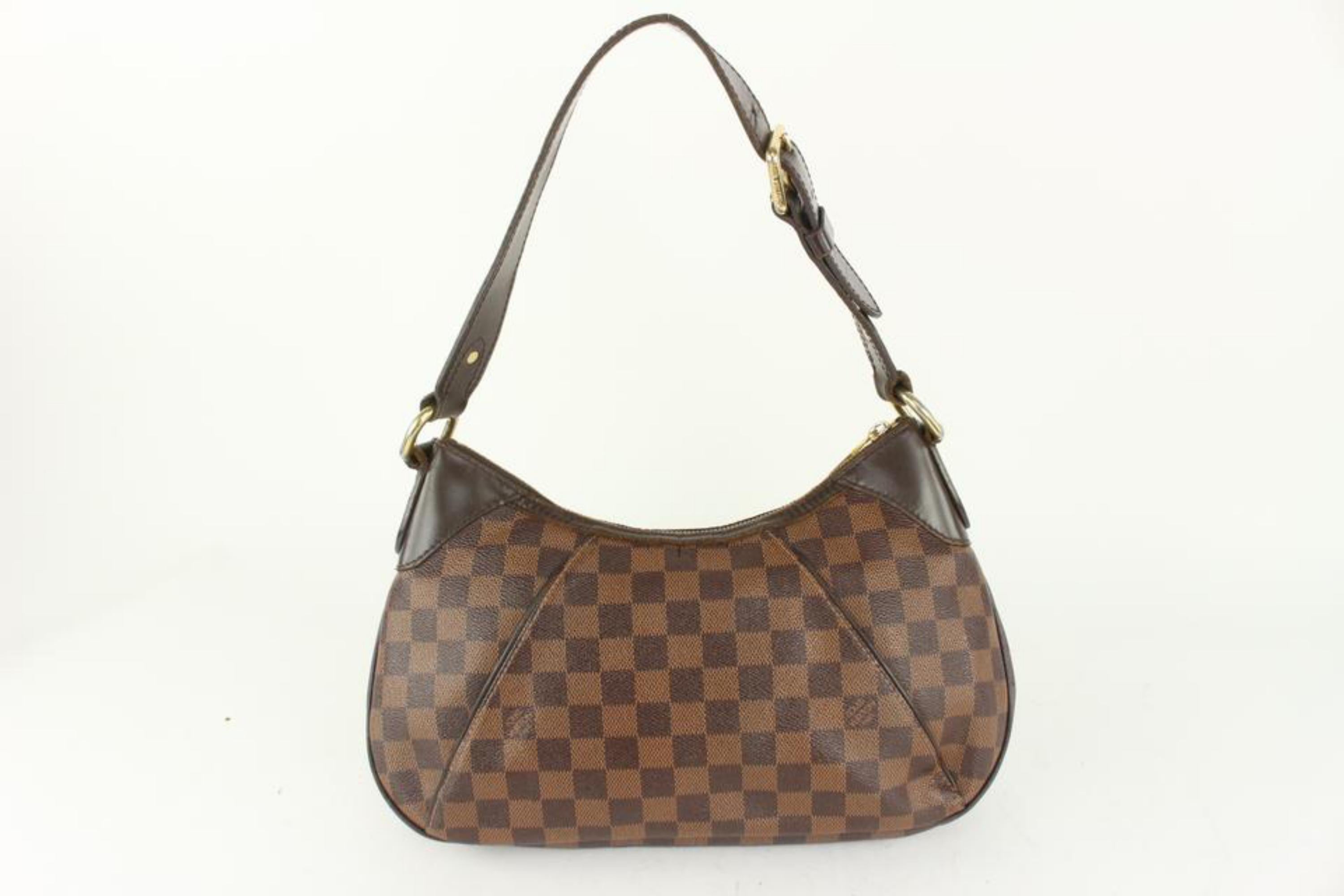 Louis Vuitton Damier Ebene Thames PM Hobo Bag 3L1214 In Good Condition For Sale In Dix hills, NY
