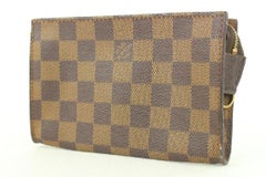 Louis Vuitton Damier Ebene Toiletry Pouch Cosmetic Case Zip Clutch 315lvs517