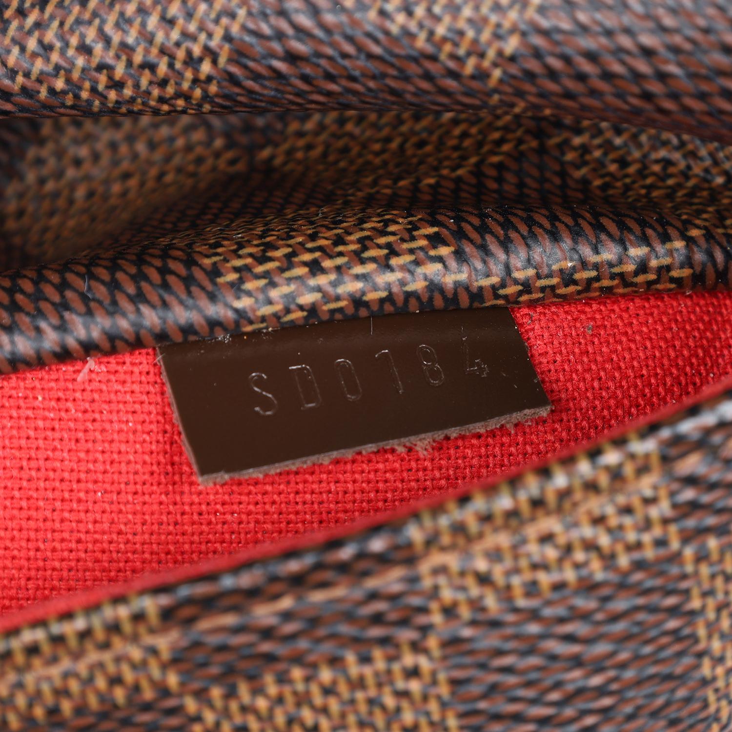 Gray Louis Vuitton Damier Ebene Totally MM Shoulder Bag Brown