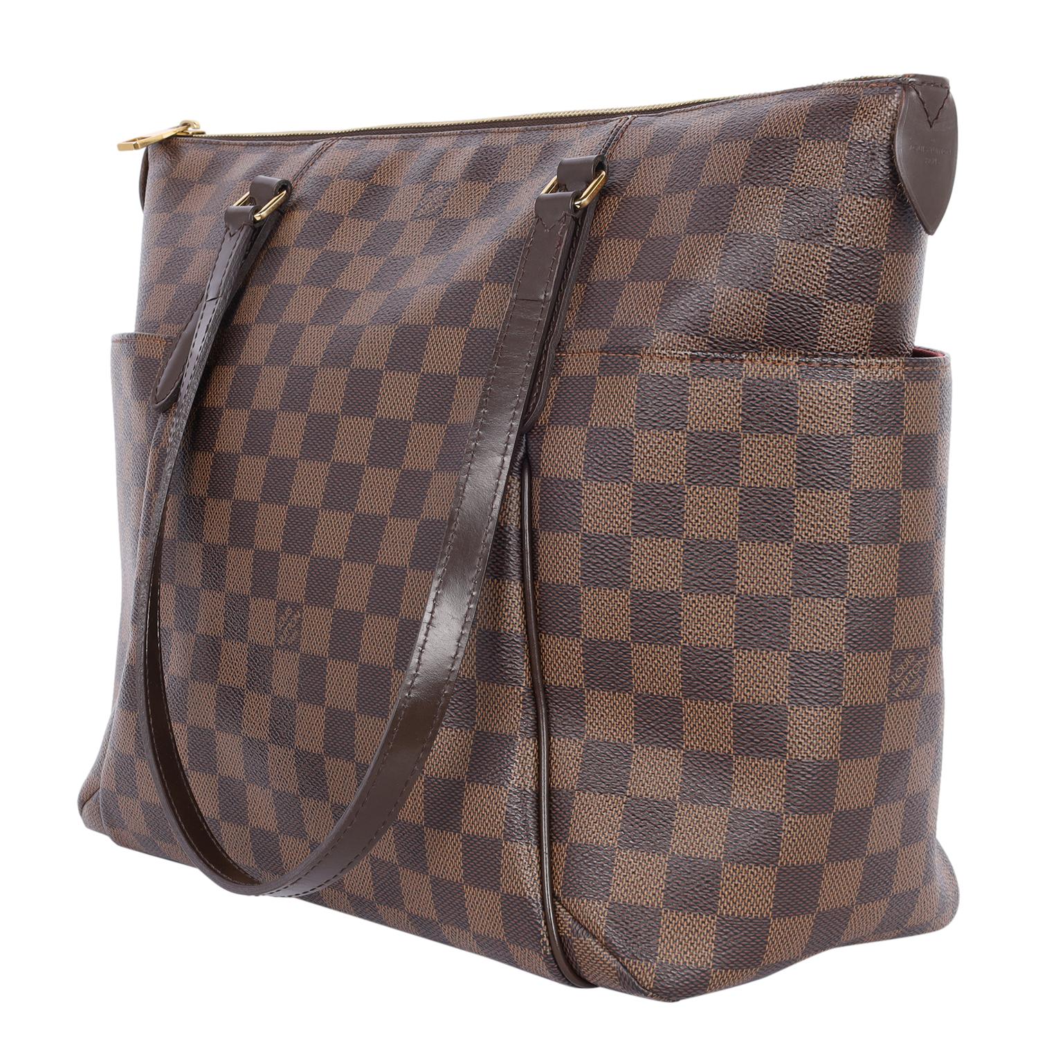 Louis Vuitton Damier Ebene Totally MM Shoulder Bag Brown 4