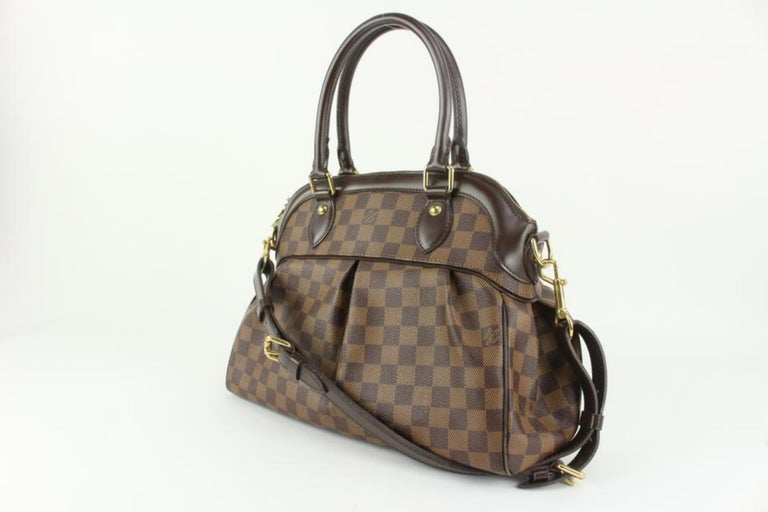 Louis Vuitton Damier Ebene Trevi PM Bowler with Strap 1210v35 For Sale at  1stDibs