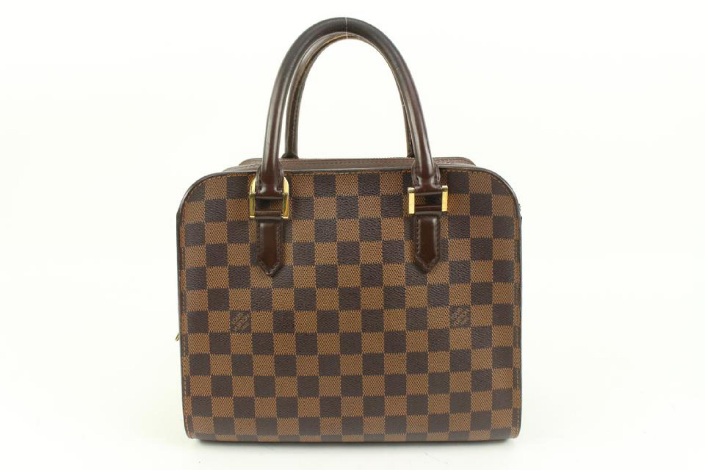 Brown Louis Vuitton Damier Ebene Triana NM Satchel Handbag 91lk425s