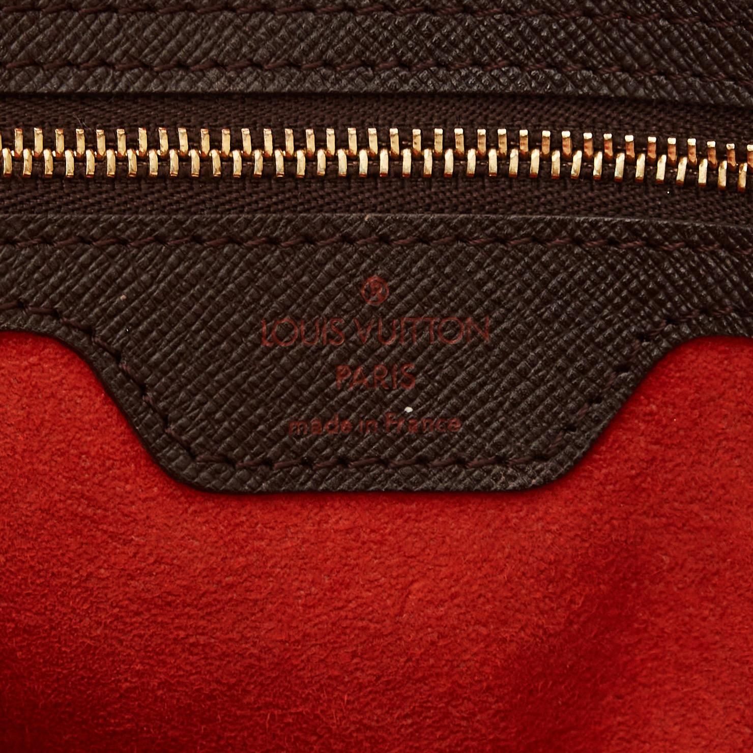 Louis Vuitton Damier Ebene Triana Top Handle Bag In Good Condition In Montreal, Quebec