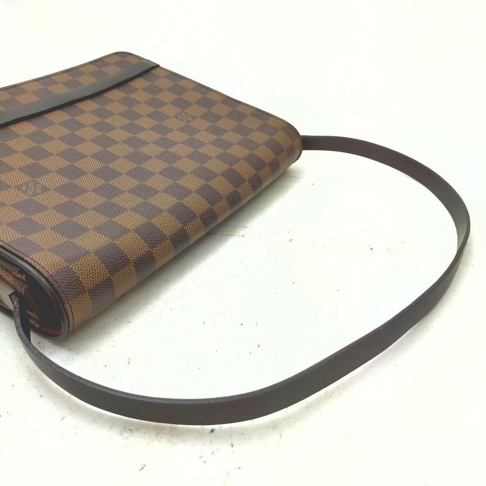 Louis Vuitton Damier Ebene Tribeca Carre Flap Bag 861318 In Good Condition For Sale In Dix hills, NY
