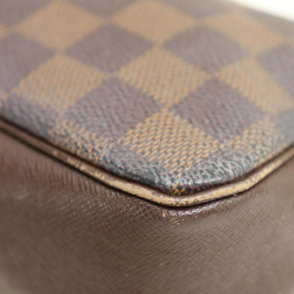 Louis Vuitton Damier Ebene Trousse Cosmetic Pouch Make Up Case Wristlet 861663 1