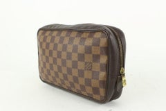 Louis Vuitton Damier Ebene Trousse Toilette Cosmetic Pouch 927lv25