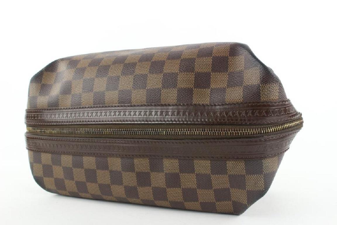 Women's Louis Vuitton Damier Ebene Trousse Vaslav Toiletry Pouch Dopp Kit 870lvs49
