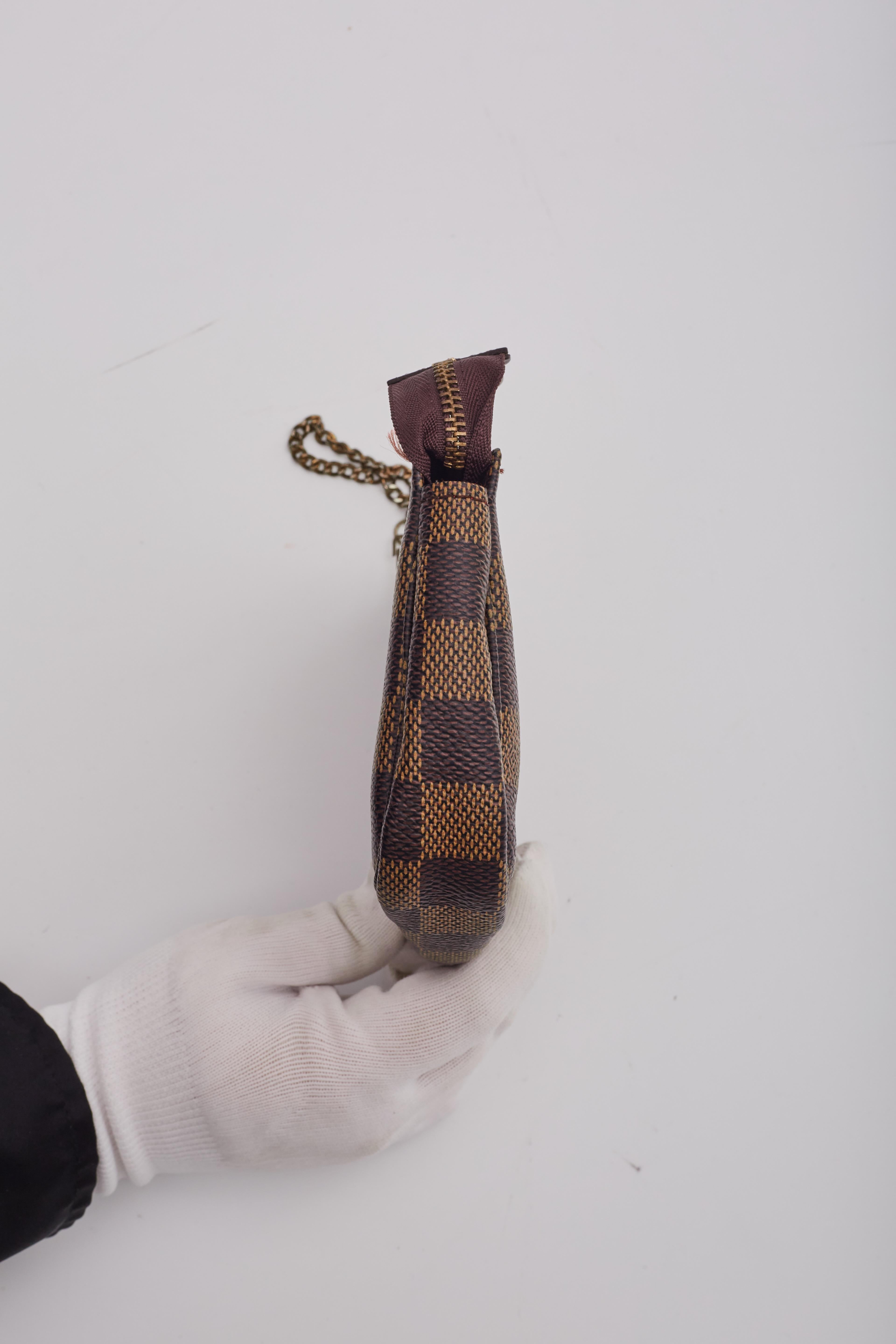 Louis Vuitton Damier Ebene Trunks & Bags Pochette Accessoires Mini For Sale 1
