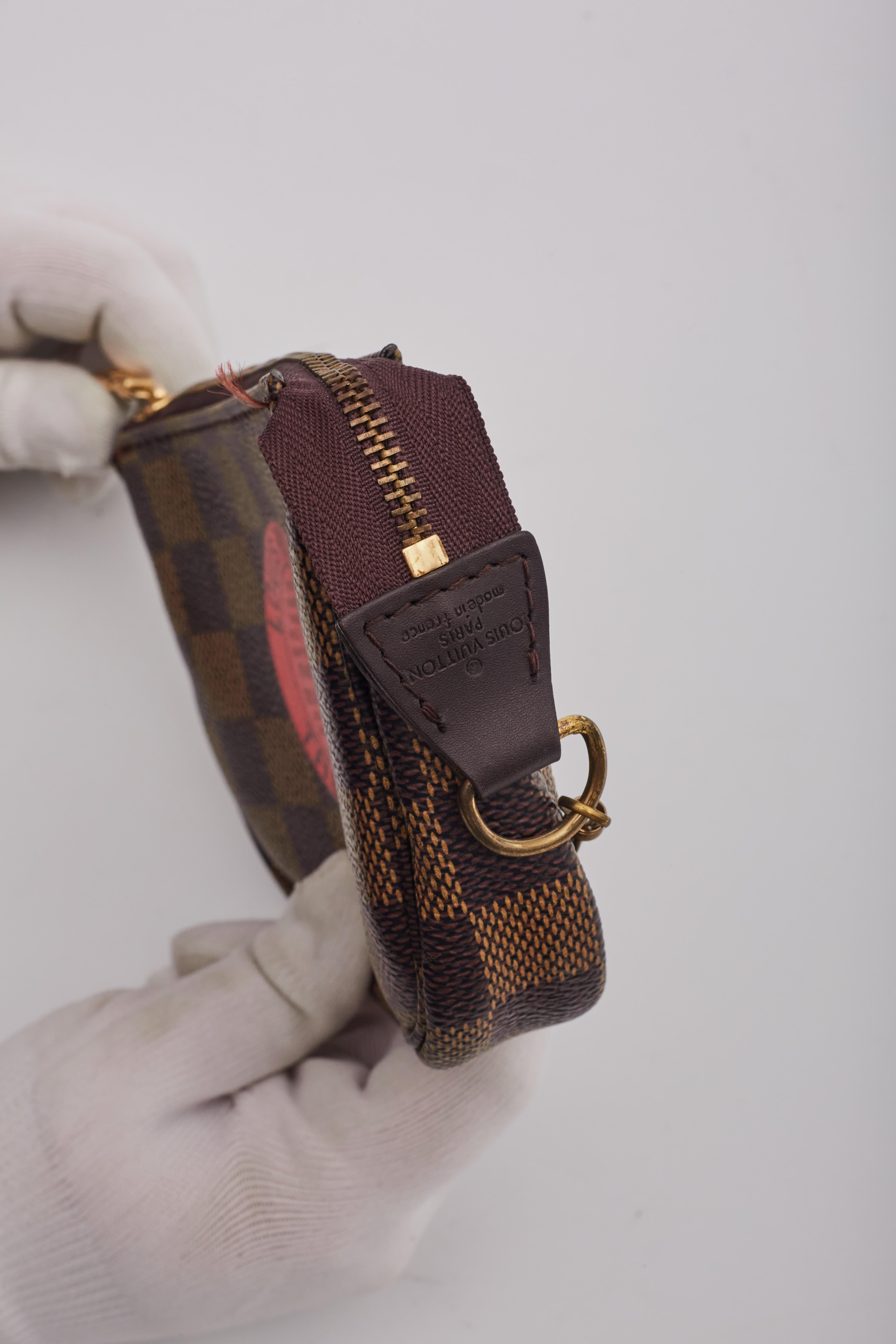 Louis Vuitton Damier Ebene Trunks & Bags Pochette Accessoires Mini For Sale 3