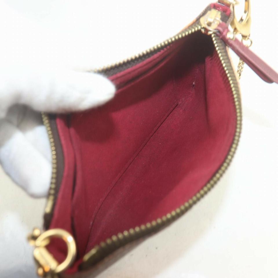 Louis Vuitton Damier Ebene Trunks Pochette Milla Wristlet Bag 862895 For Sale 3