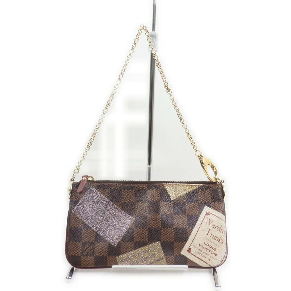 Louis Vuitton Damier Ebene Trunks Pochette Milla Wristlet Bag 862895 For Sale 4