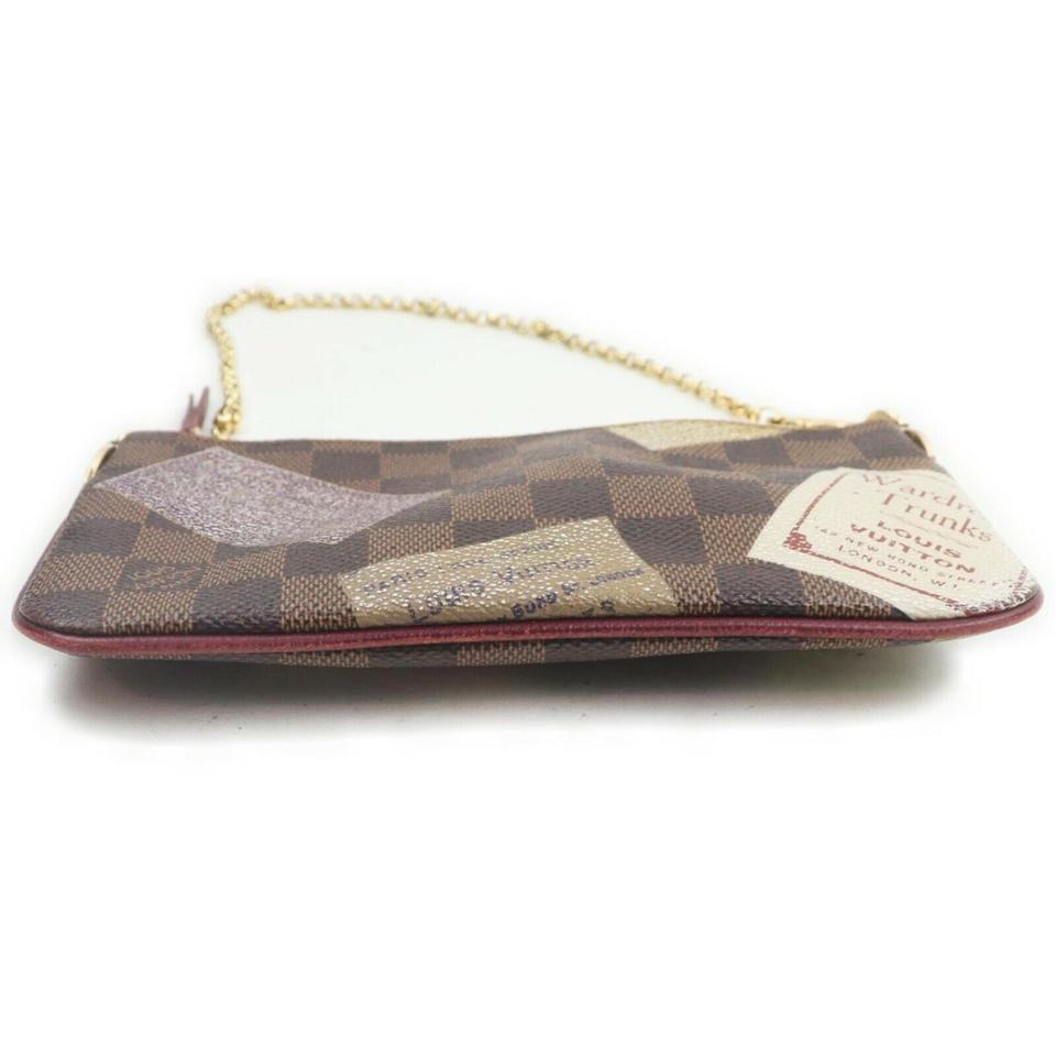 Louis Vuitton Damier Ebene Trunks Pochette Milla Wristlet Bag 862895 For Sale 1
