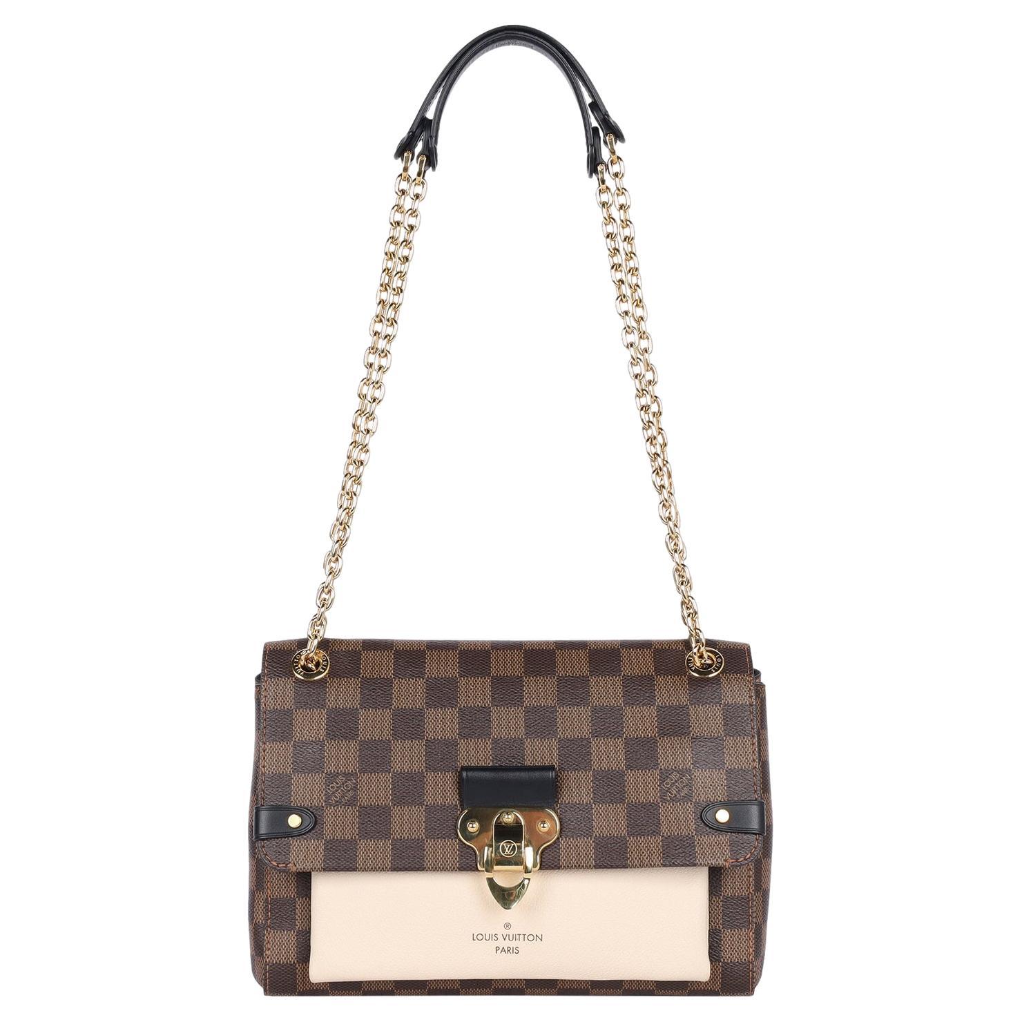 LOUIS VUITTON Damier Ebene Vavin PM Creme