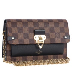Louis Vuitton Damier Ebene Vavin PM Crossbody Bag Brown