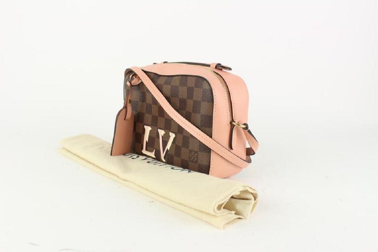 Louis Vuitton Crossbody Santa Monica Damier Ebene Pink Leather Bag