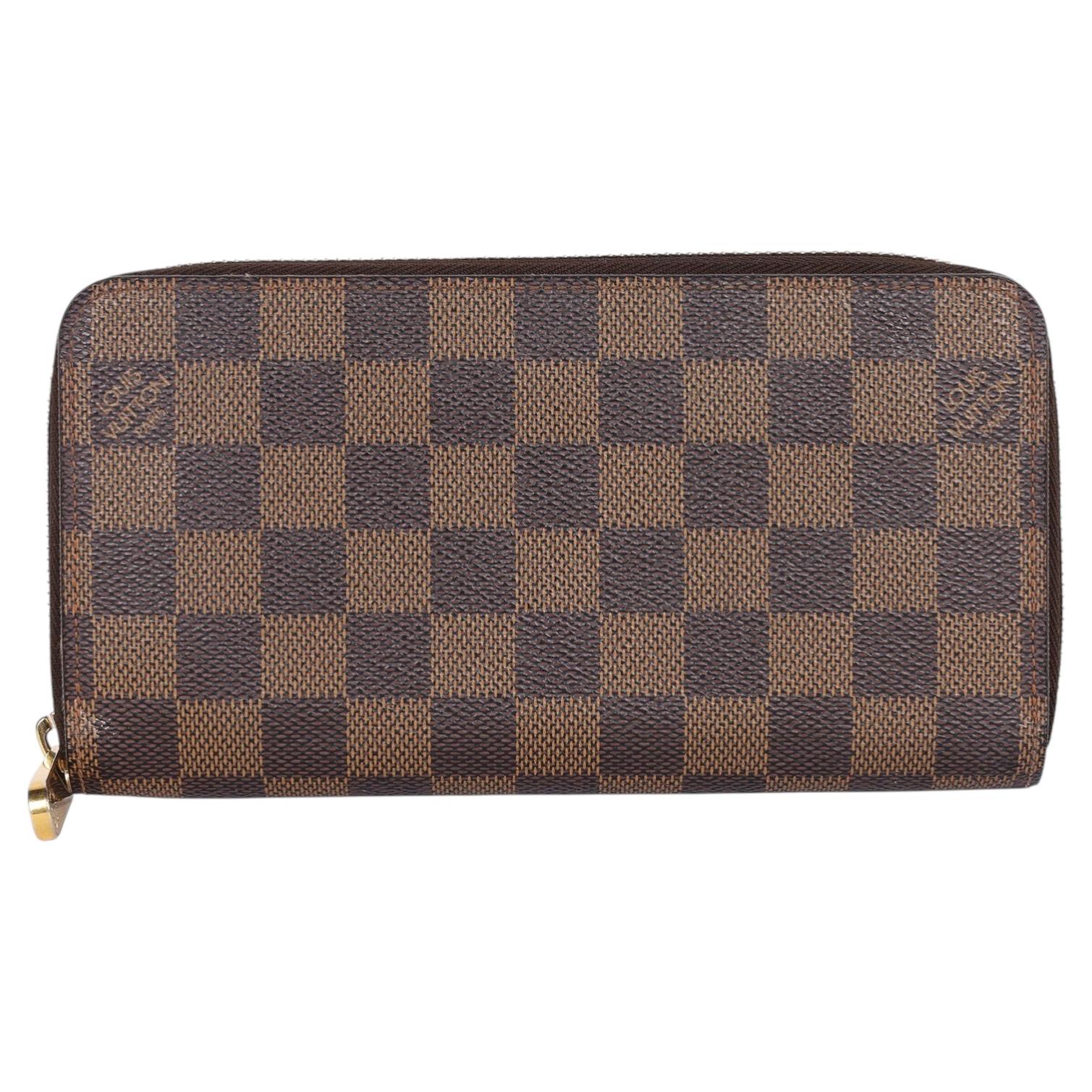 Louis Vuitton Damier Ebene Zippy Wallet PVC Circa 2010, Good Condition