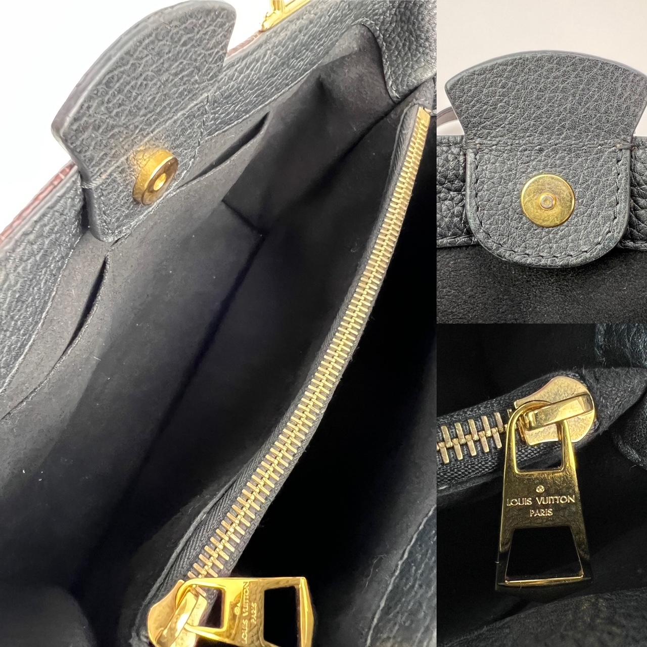 Louis Vuitton Damier EbeneCuir Taurillon Brittany Black Shoulder Bag In Good Condition For Sale In Freehold, NJ