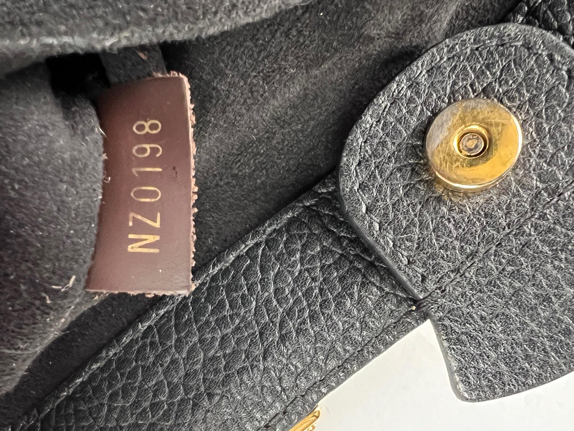 Louis Vuitton Damier EbeneCuir Taurillon Brittany Black Shoulder Bag For Sale 5