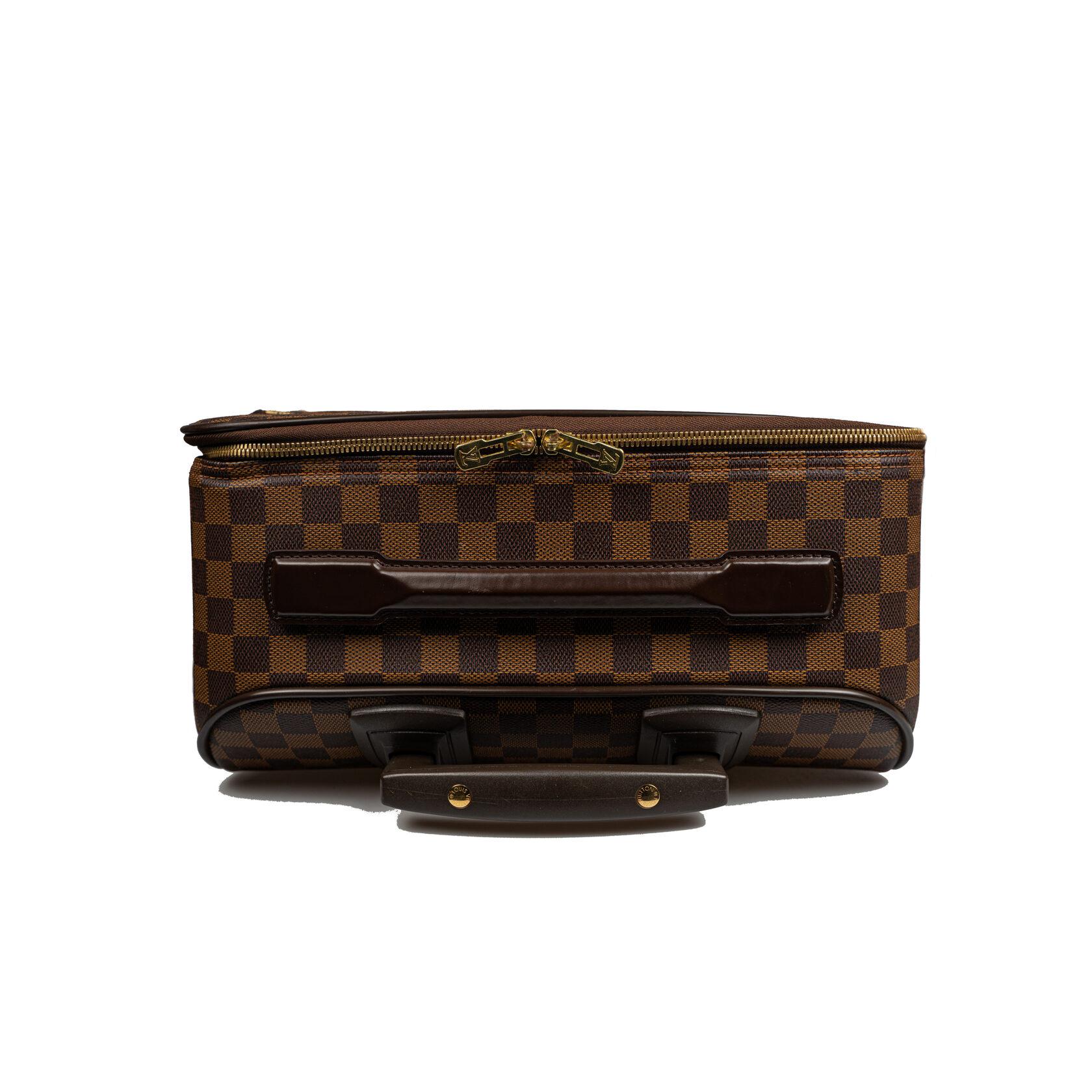 Black Louis Vuitton Damier Ebenr Pegase 45 Suitcase For Sale