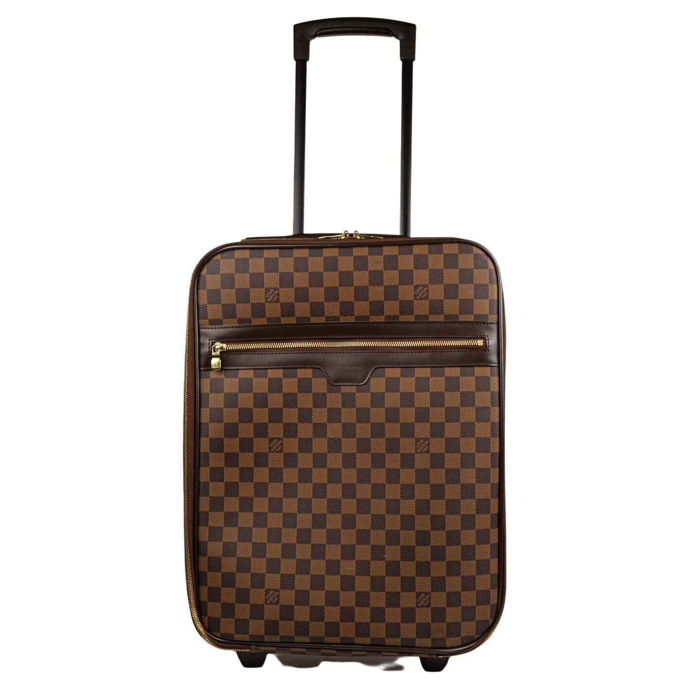 Louis Vuitton Damier Ebenr Pegase 45 Suitcase For Sale