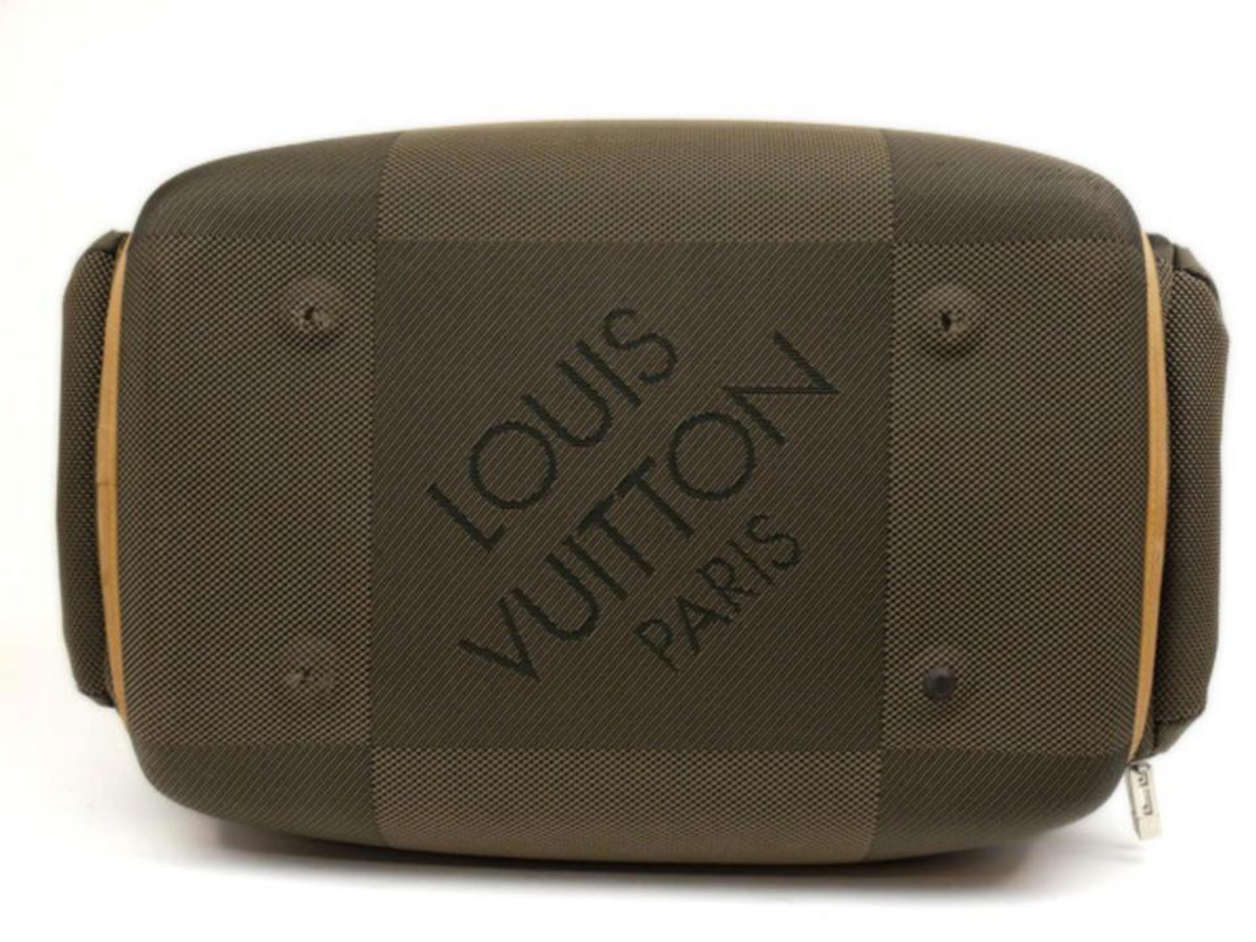 Louis Vuitton Damier Geant Aventurier 227050 Khaki Coated Canvas Satchel For Sale 3