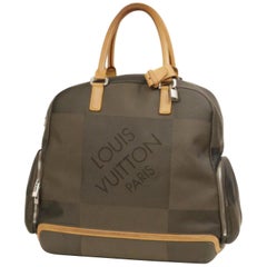 Louis Vuitton Damier Geant Aventurier 227050 Khaki Coated Canvas Satchel