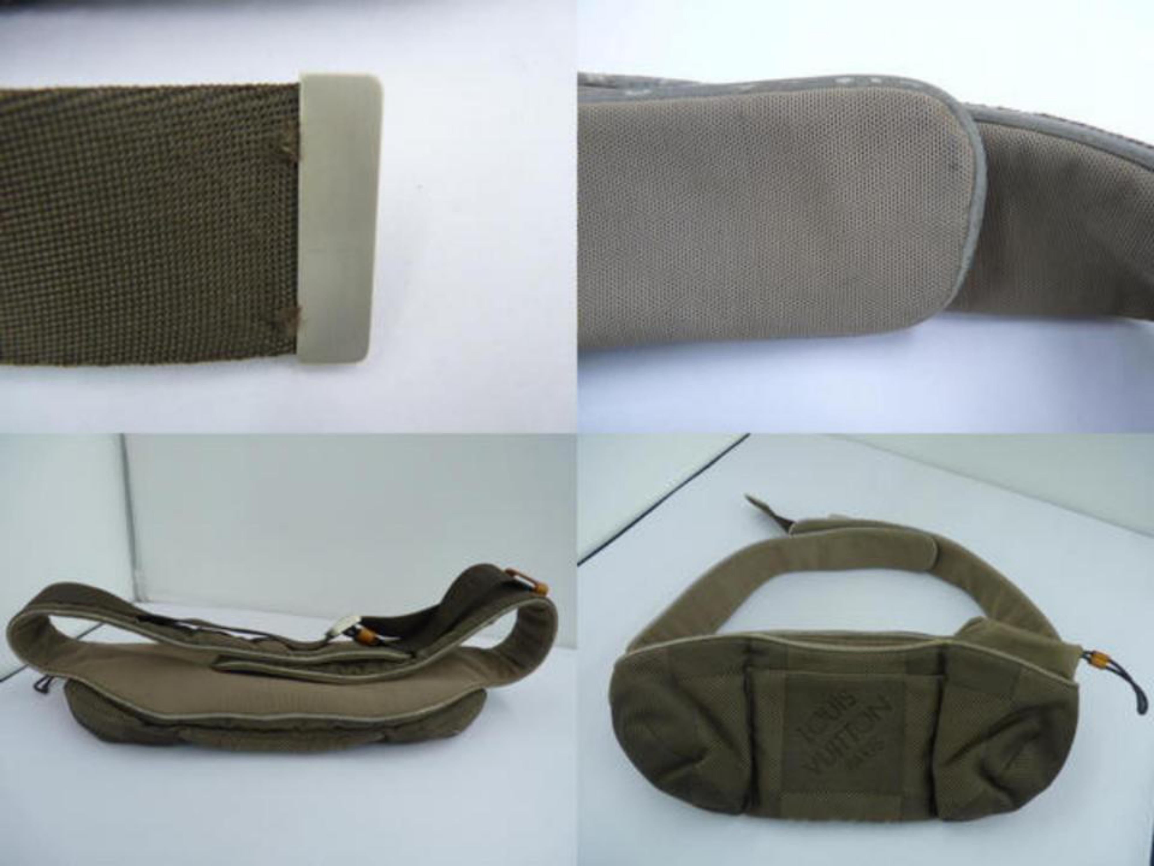 Gray Louis Vuitton Damier Geant Jogging 228197 Terre Coated Canvas Cross Body Bag For Sale