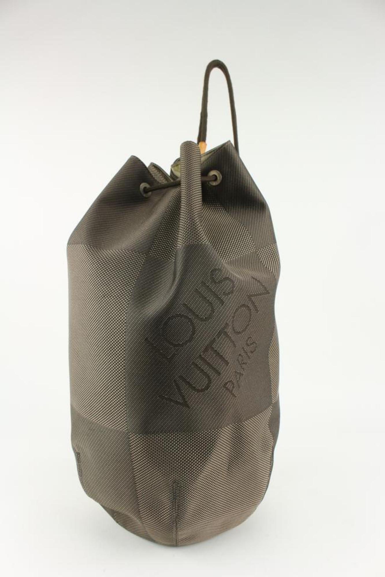 Louis Vuitton Damier Geant Matelot PM Terre Drawstring Hobo Sling Backpack 1213l 5