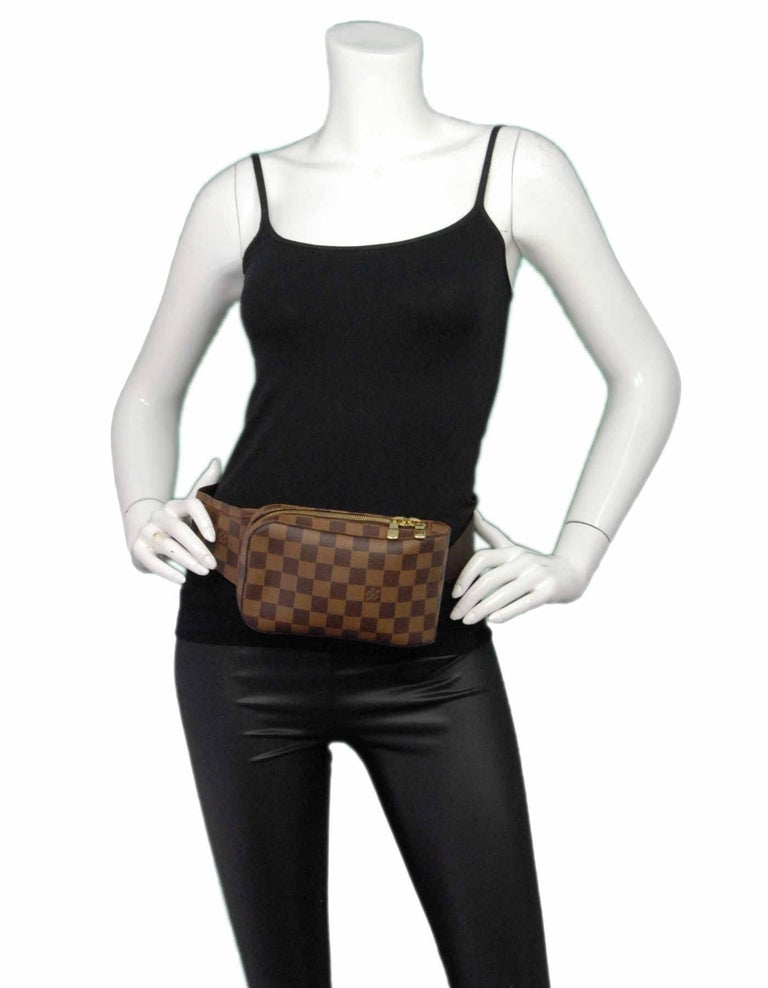 Louis Vuitton Damier Geronimos Waist Pouch Belt Bag Fanny Pack For Sale at 1stdibs