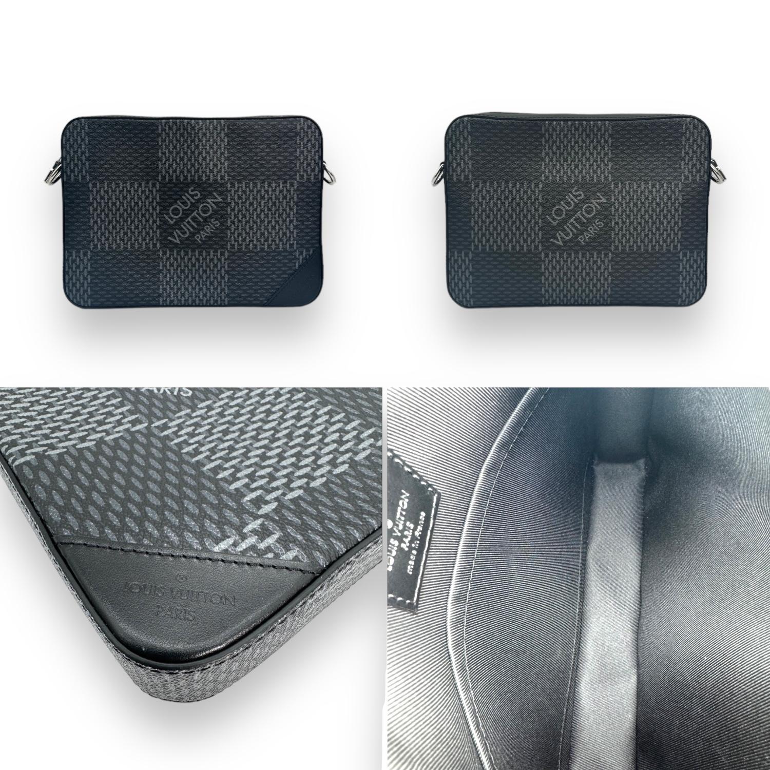 Louis Vuitton Damier Graphit 3D Trio Messenger Bag für Damen oder Herren im Angebot