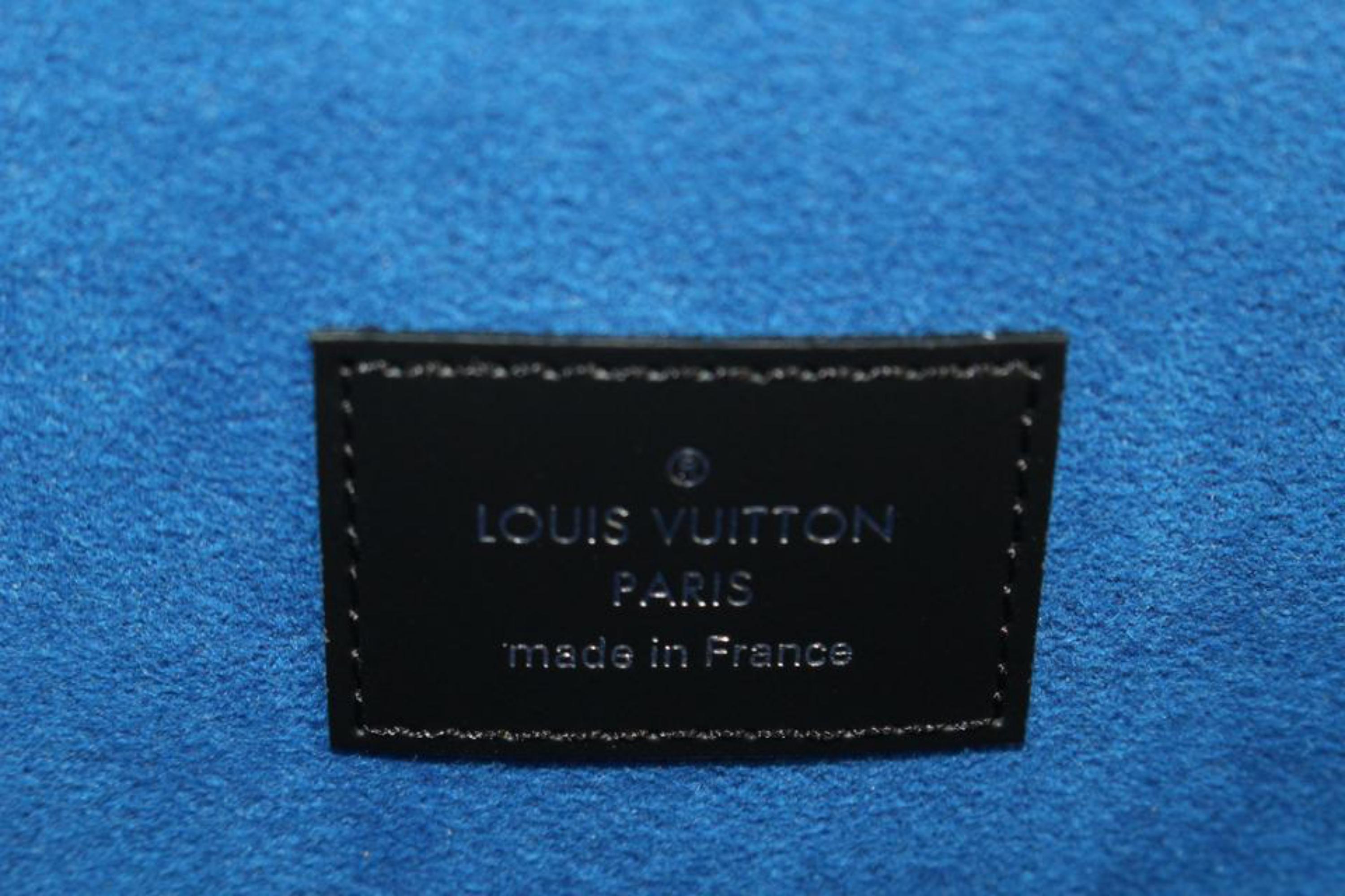 Women's Louis Vuitton Damier Graphite Alpha Pochette GM Portfolio Toiletry Pouch 217lv28 For Sale