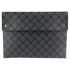Louis Vuitton Damier Graphite Alpha Pochette GM Cartera Neceser 217lv28