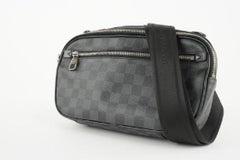 Louis Vuitton Damier Graphite Ambler Belt Bag Fanny Pack Wait Pouch 446lvs32