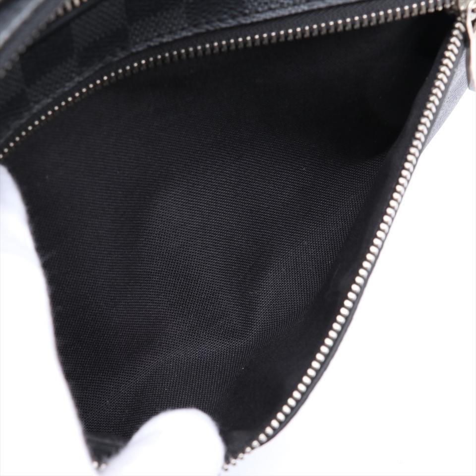 Women's Louis Vuitton Damier Graphite Ambler Belt Bag Fanny Pack Wait Pouch 446lvs32