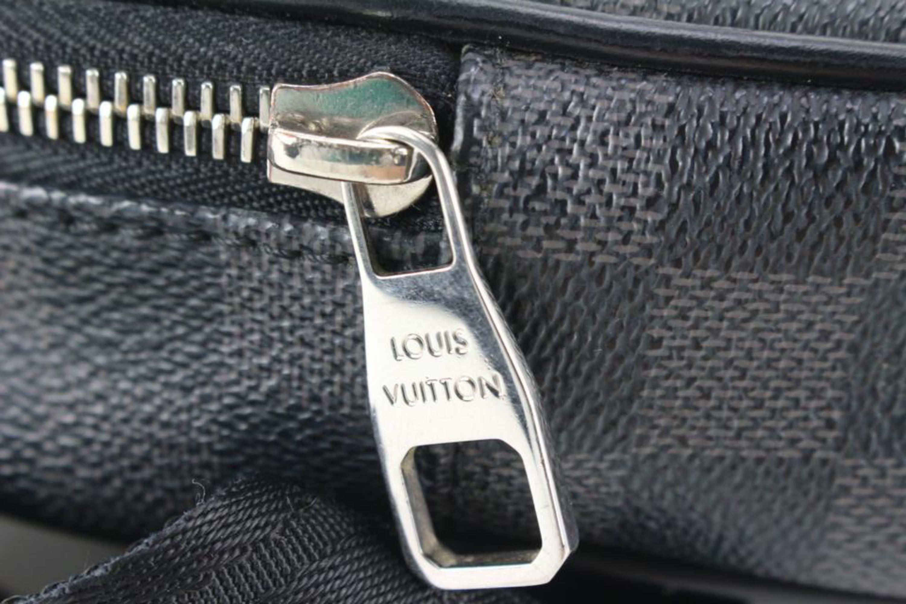 Women's Louis Vuitton Damier Graphite Ambler Bum Bag Waist Pouch 88lz629s