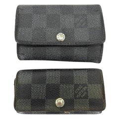 Porte-clés Louis Vuitton Damier Graphite et Ébène Multicles 217852