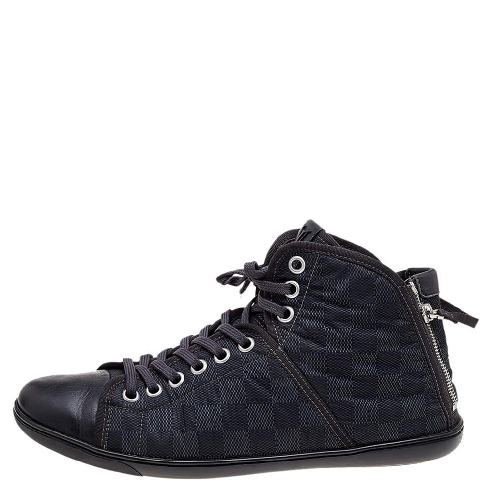 Louis Vuitton Damier Graphite Fabric and Suede Trim Zip Up High Top  Sneakers Size 41 Louis Vuitton | The Luxury Closet