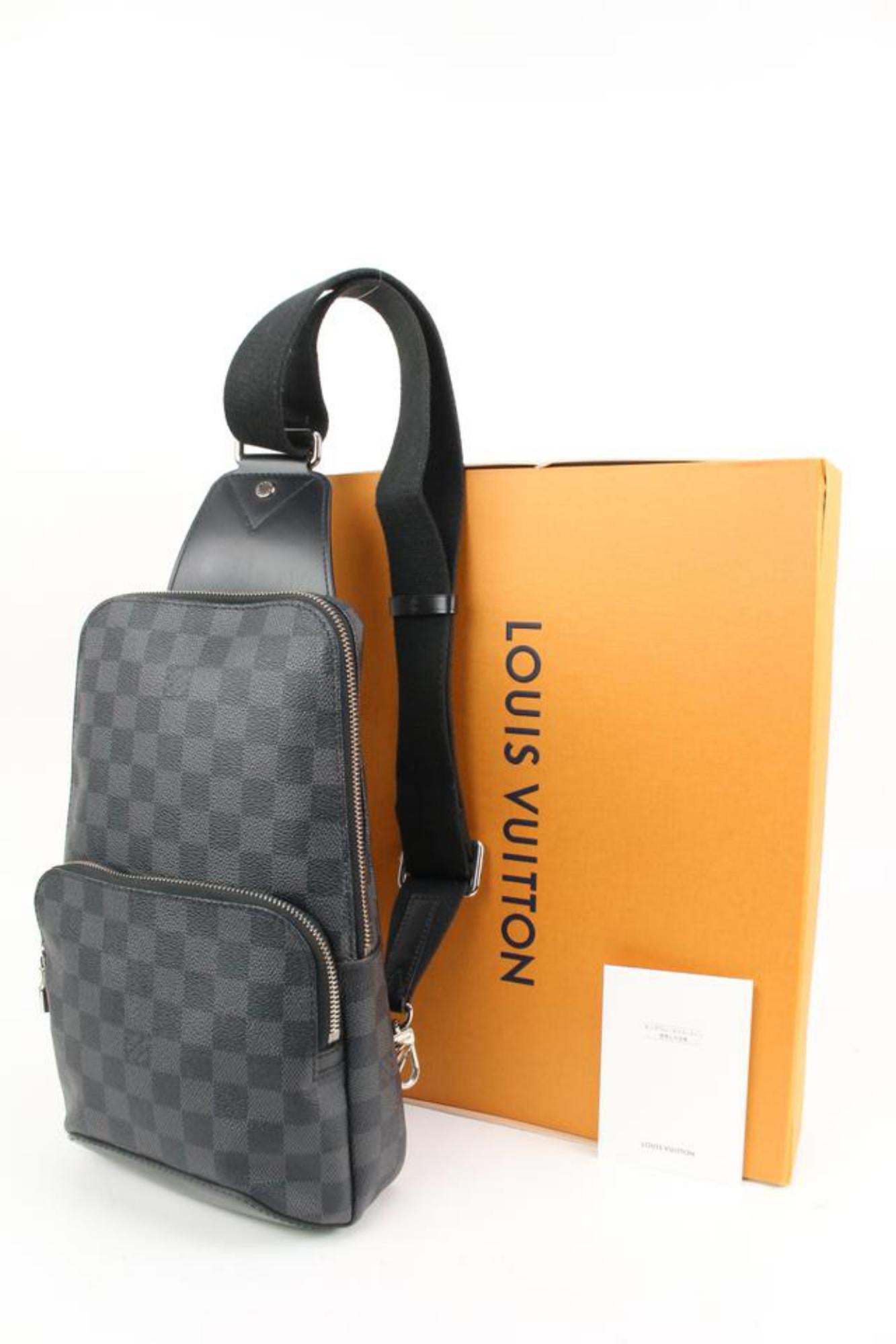 Louis Vuitton Avenue Sling Bag Damier - 3 For Sale on 1stDibs  damier  sling bag, lv avenue sling bag damier infini, louis vuitton avenue sling  bag damier infini leather