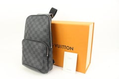 Louis Vuitton Damier Graphite Avenue Sling Bag Chest Body Bum 48lz56